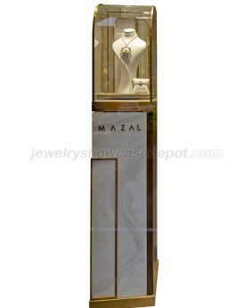 Commercial Wooden Jewelry Pedestal Display Showcase