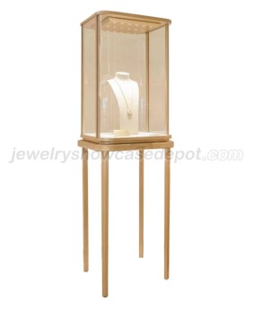 Commercial Custom Free Standing Glass Retail Jewelry Display Case