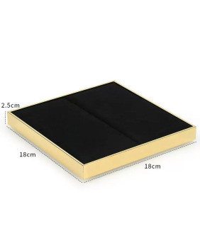Nieuwe gebroken wit fluwelen gouden trim ketting display lade