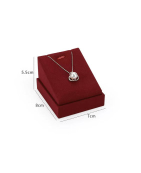 Luxury Red Velvet Jewelry Necklace Display Holder