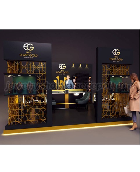Centre commercial de kiosque de centre commercial de bijoux de vente au détail en verre en bois fait sur commande