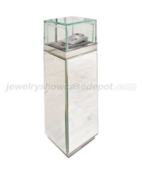 Commercial Floor Standing Jewelry Pedestal Display Case