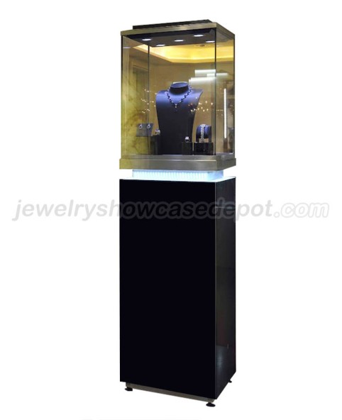 Gabinete de exhibición de joyería con cerradura de madera de pie de piso personalizado