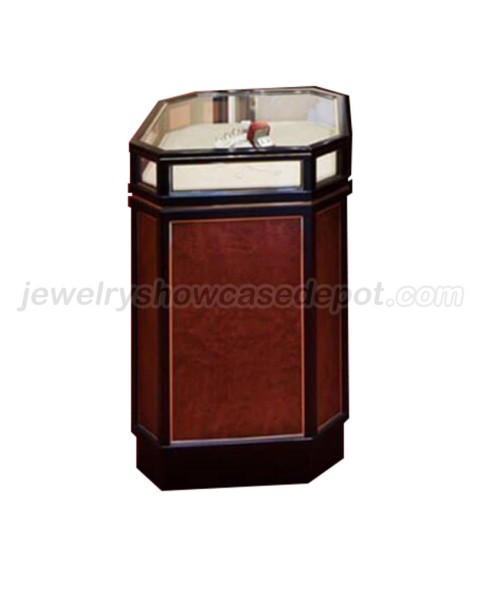 Floor Standing Wooden Glass Jewellery Display Cabinets For Shops
