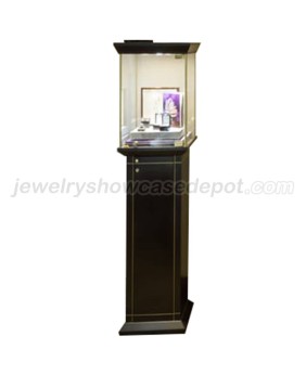 Freestanding Wooden Glass Jewelry Display Cabinet