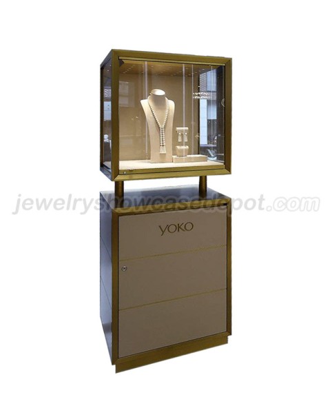 Commercial Floor Standing Jewelry Display Cabinet Showcase