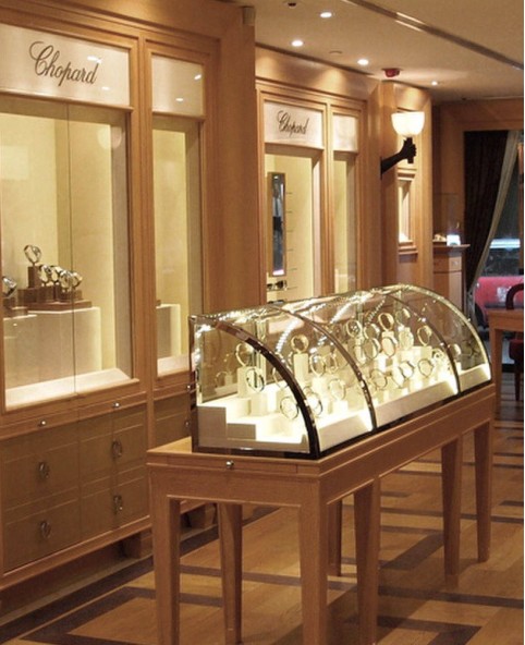 High End Wooden Watch Store Display Counter