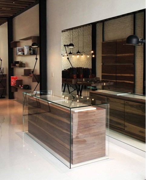 Wooden New Jewellery Shop Counter Design