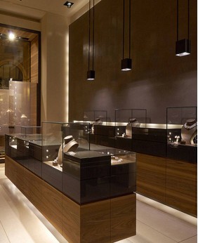 High-end houten sieraden toonbank vitrine