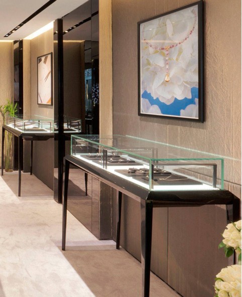 Black Glass Top Jewelry Display Case