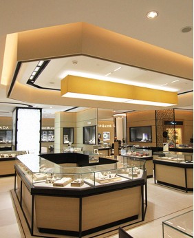 High End Wooden Mall Jewelry Kiosk Design