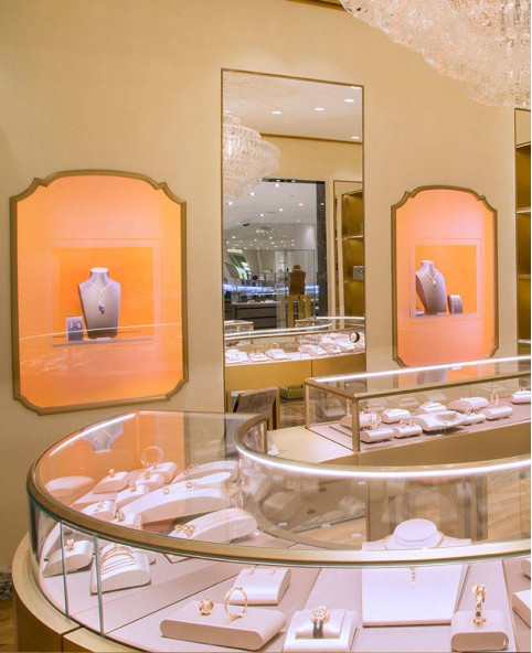 Luxury Jewelry Store Display Showcases