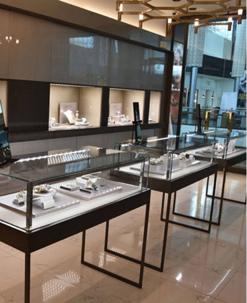 Luxus-Schmuckvitrine aus Glas für den Einzelhandel