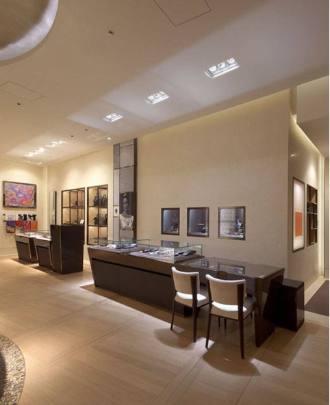 Luksusowe sklepy jubilerskie Projektowanie wnętrz