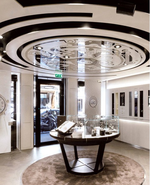 Prezentacja luksusowego sklepu z zegarkami detalicznymi