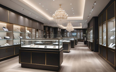 Luxury Jewelry Store Display Cabinet