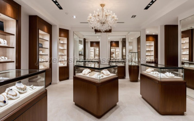 Wooden Jewelry Store Display Cabinet