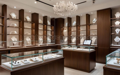 Wooden Jewelry Display Cabinet