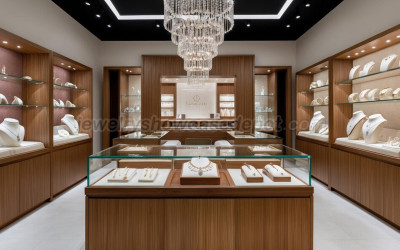 Wooden Jewelry Display Cabinet