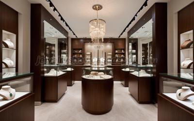 Wooden Jewelry Display Cabinet