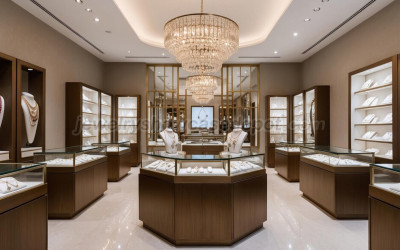 Wooden Jewelry Display Cabinet