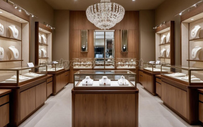 Wooden Jewelry Display Cabinet