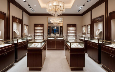 Wooden Jewelry Display Cabinet