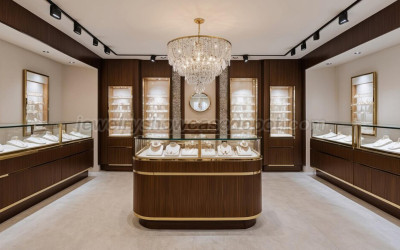 Wooden Jewelry Display Cabinet