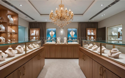 Wooden Jewelry Display Cabinet
