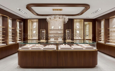 Wooden Jewelry Display Cabinet