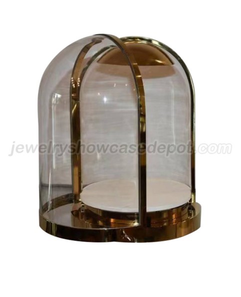 Vitrine de mesa de vidro cúpula comercial
