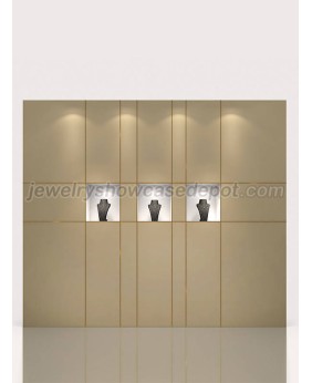 Innovative Design Jewelry Store Built In Wall Mounted Display Case Cabinet