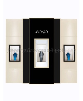 Luxury Custom Wooden Modern Jewelry Wall Mounted Display Cases