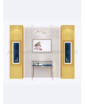 Expositor de joias de luxo personalizado de madeira moderno montado na parede