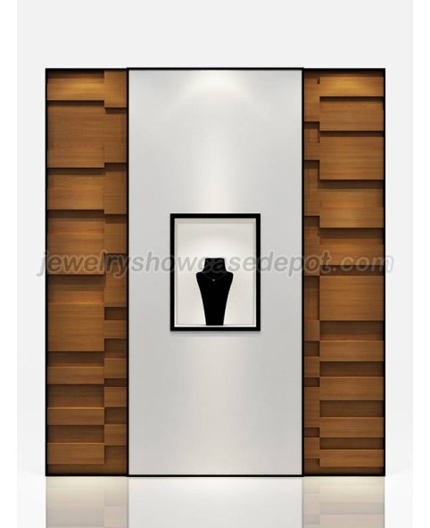 Luxury Wooden Wall Mounted Jewelry Display Case 