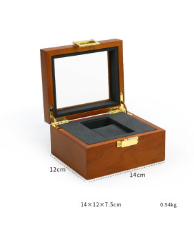 Luxus-Einzelhandels-Displaybox aus Holzsamt für einzelne Uhren zum Verkauf