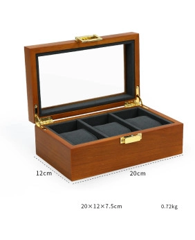 New Wooden Velvet Wrist Watch Display Box For Sale