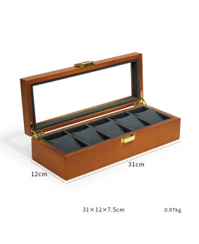 New Wooden Velvet Pocket Watch Display Box For Sale