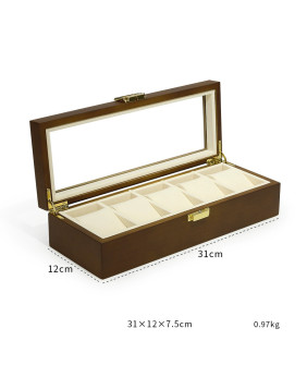 New Wooden Velvet Pocket Watch Display Box For Sale