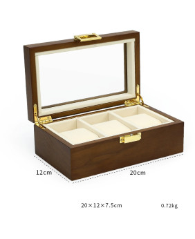 New Wooden Velvet Wrist Watch Display Box For Sale