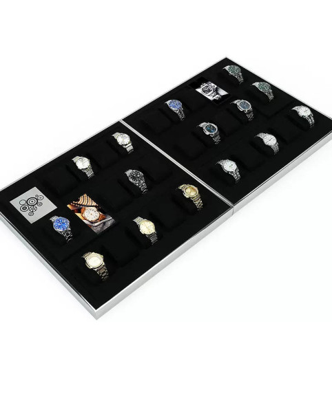 Luxe zwart fluwelen horlogeshowcasesets te koop