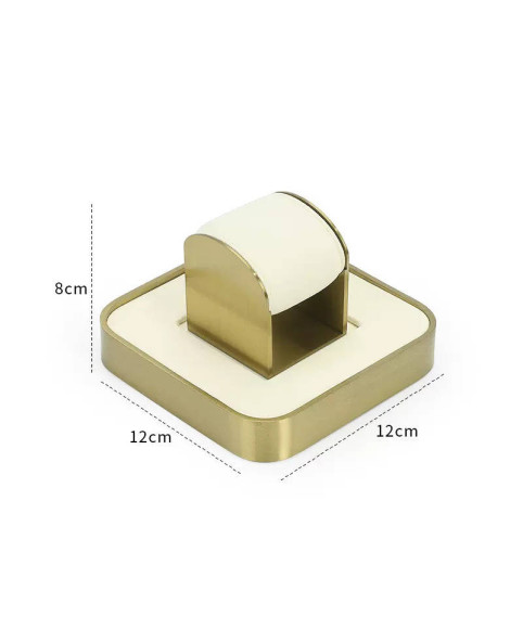 Neuer Uhrenständer aus cremeweißem, goldfarbenem Metall