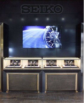 Luxury Wooden Watch Shop Display Showcase