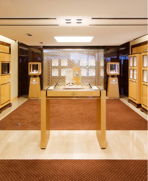 Armário de exibição de loja de relógios de madeira de varejo de luxo