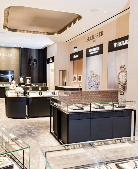 Luxus-Einzelhandels-Uhrengeschäft-Vitrine aus Holz