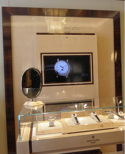 Luksusowa, detaliczna drewniana gablota z zegarkami