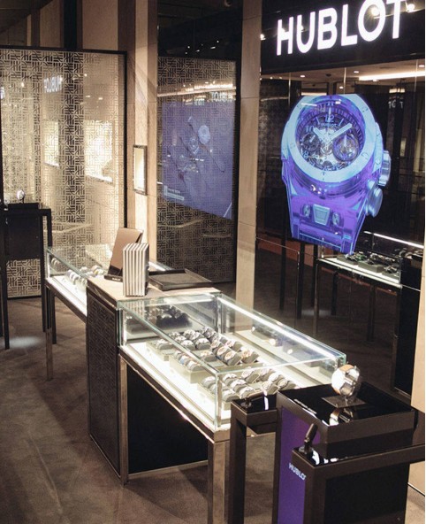 Luxe houten horlogewinkel display-ontwerp