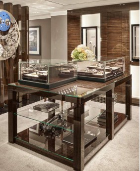 Luxury Watch Mall Kiosk Wooden Watch Store Display Cabinet