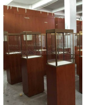 High End Pedestal Display Showcase Luxury Commercial Jewelry Display Cases