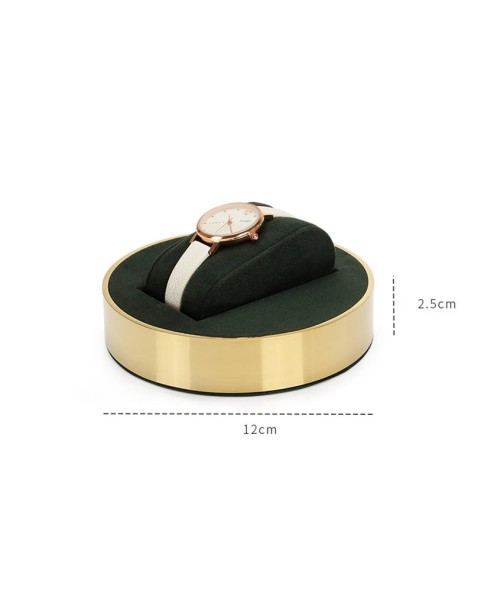 Luksusowe metalowe tace na zegarki z czarnej skóry na sprzedaż